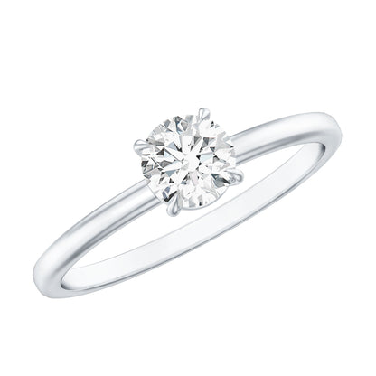 Round Shape Lab Grown Diamond Solitaire Ring