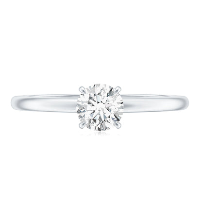 Round Shape Lab Grown Diamond Solitaire Ring