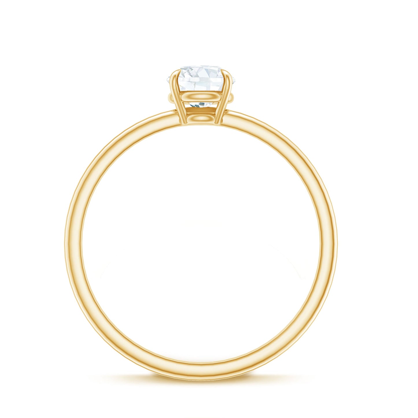 Round Shape Lab Grown Diamond Solitaire Ring