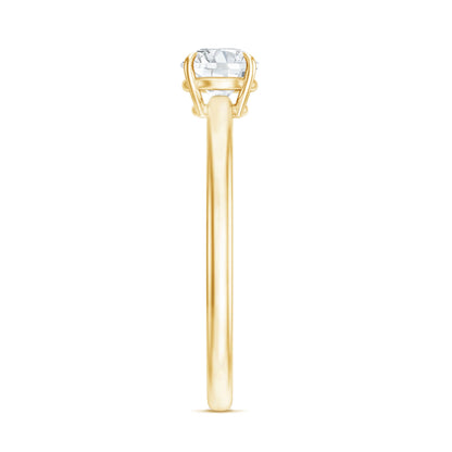 Round Shape Lab Grown Diamond Solitaire Ring