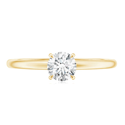 Round Shape Lab Grown Diamond Solitaire Ring