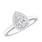Classic Lab Grown Diamond Teardrop Engagement Ring with Halo