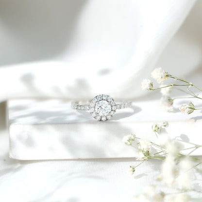 Minimal Engagement Ring with Lab Grown Diamond
