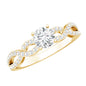 Round Lab Grown Diamond Infinity Solitaire Ring