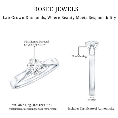 Lab Grown Diamond Solitaire Promise Ring