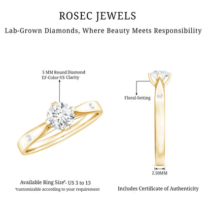 Lab Grown Diamond Solitaire Promise Ring
