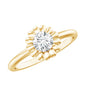 Solitaire Lab Grown Diamond Flower Ring