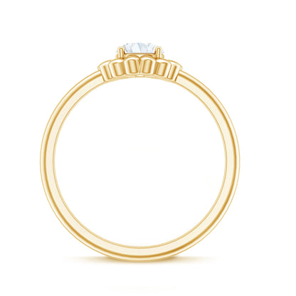 Solitaire Lab Grown Diamond Flower Ring