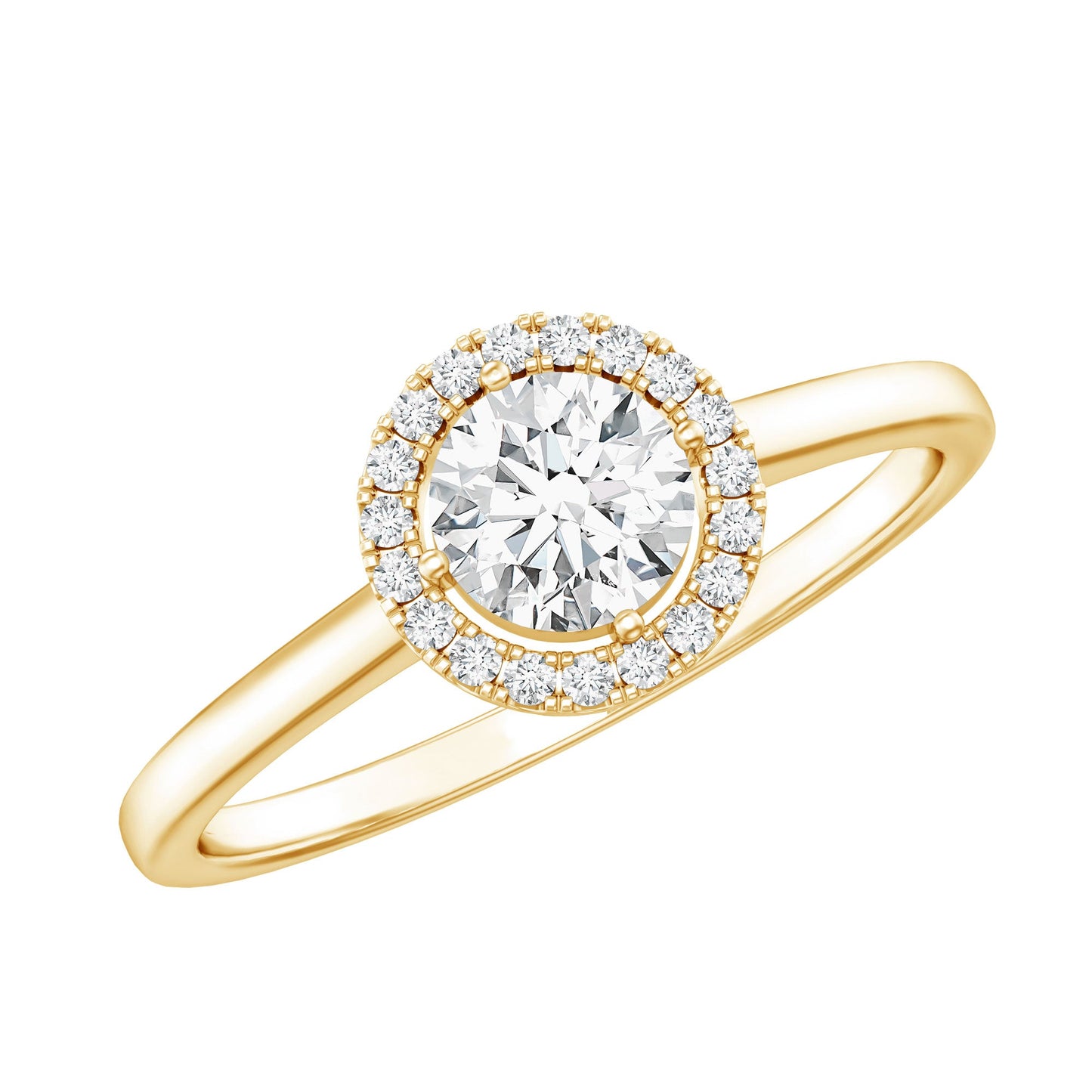Lab Grown Diamond Promise Ring with Halo