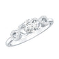 Lab Grown Diamond Criss Cross Promise Ring