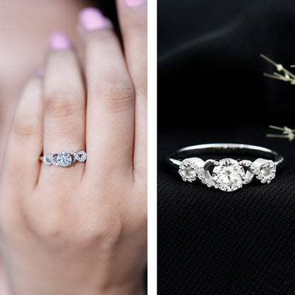 Lab Grown Diamond Criss Cross Promise Ring
