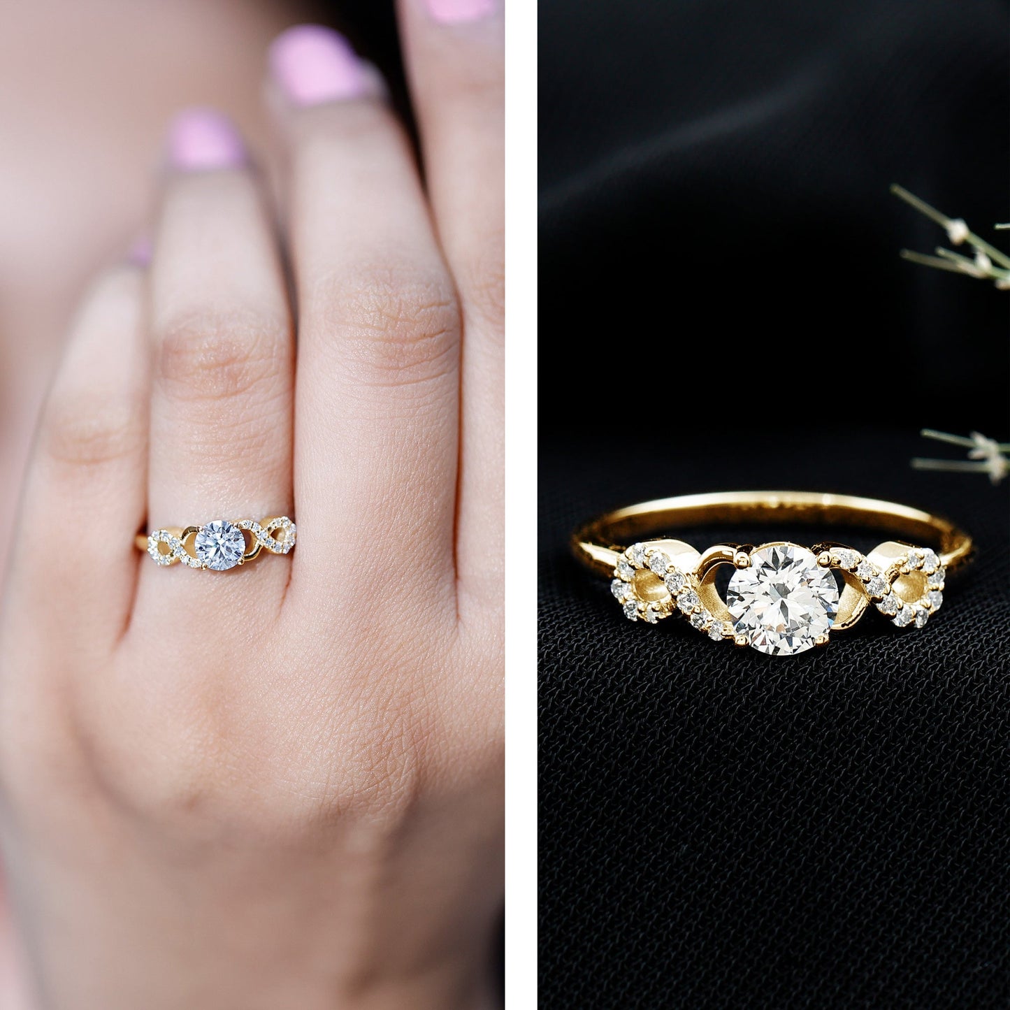 Lab Grown Diamond Criss Cross Promise Ring