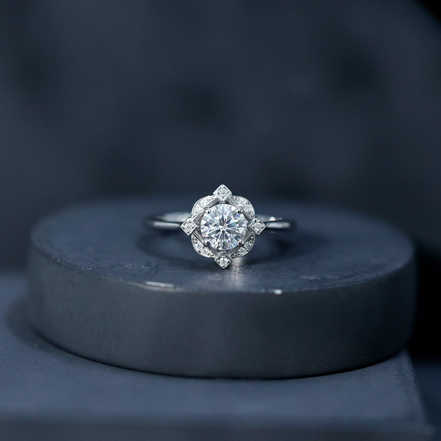 Vintage Style Lab Grown Diamond Engagement Ring