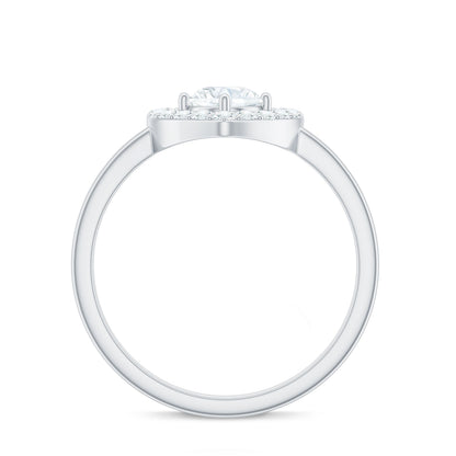 Minimal Heart Ring with Lab Grown Diamond