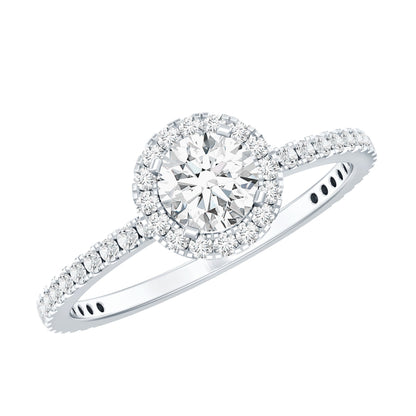 Round Lab Grown Diamond Promise Engagement Ring