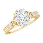 Antique Style Oval Shape Lab Grown Diamond Solitaire Celtic Knot Ring