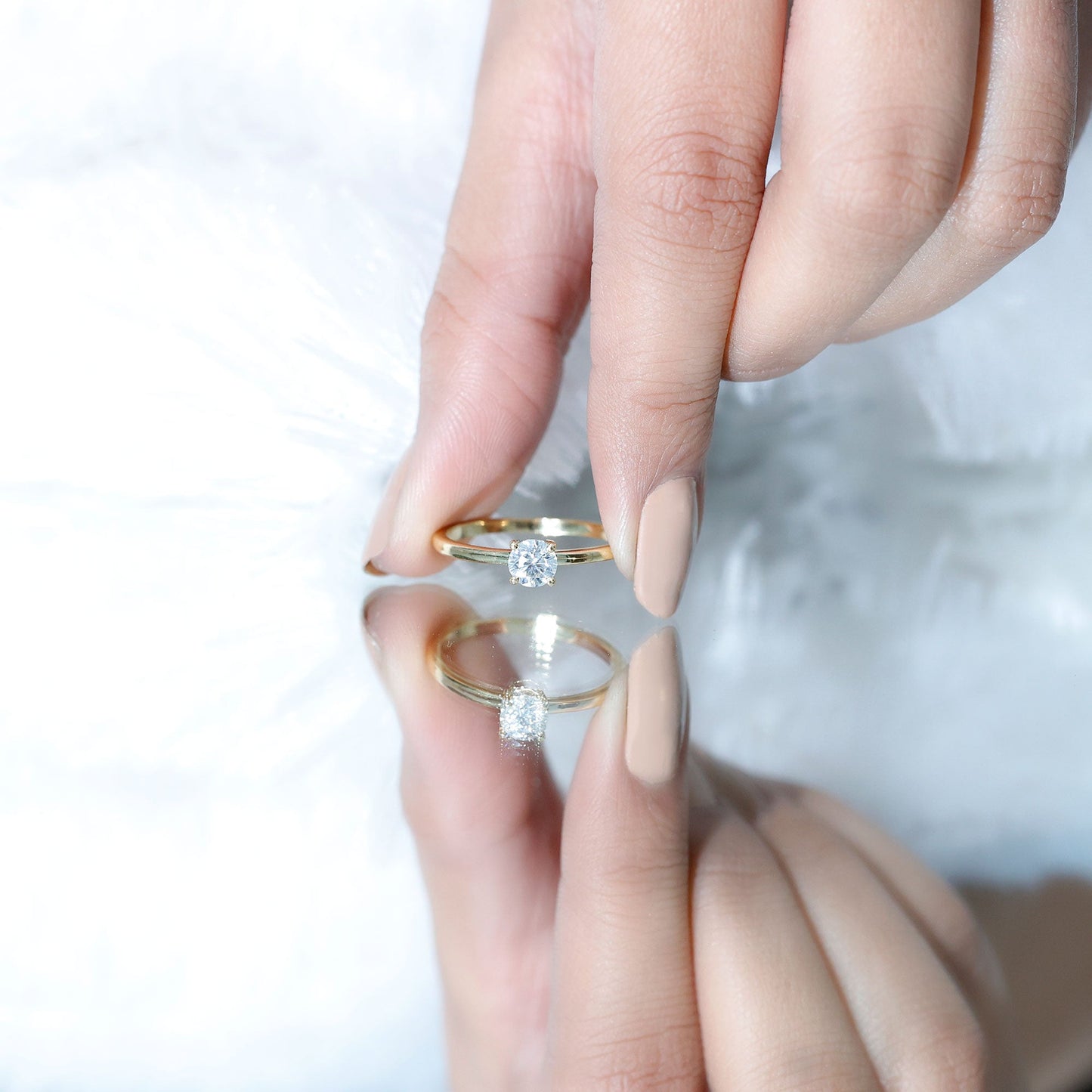 Brilliant Cut Lab Grown Diamond Solitaire Promise Ring