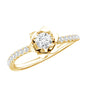 Nature Inspired Floral Engagement Ring with Lab Grown Diamond