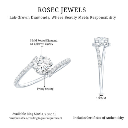Lab Grown Diamond Solitaire Promise Engagement Ring