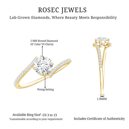 Lab Grown Diamond Solitaire Promise Engagement Ring