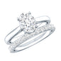 1 Carat Solitaire Lab Grown Diamond Oval Bridal Ring Set for Women