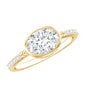 Oval Lab Grown Diamond Solitaire Engagement Ring in Bezel Setting