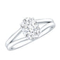 Oval Lab Grown Diamond Solitaire Ring in Split Shank