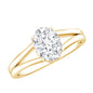 Oval Lab Grown Diamond Solitaire Ring in Split Shank