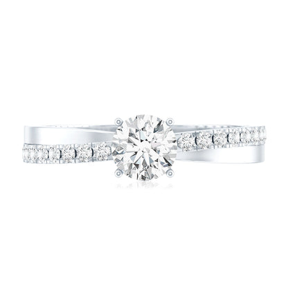 Round Lab Grown Diamond Solitaire Promise Ring