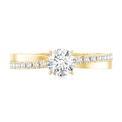 Round Lab Grown Diamond Solitaire Promise Ring