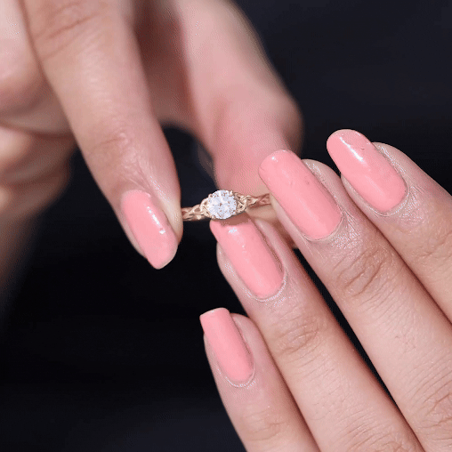 Solitaire Lab Grown Diamond Celtic Knot Promise Ring