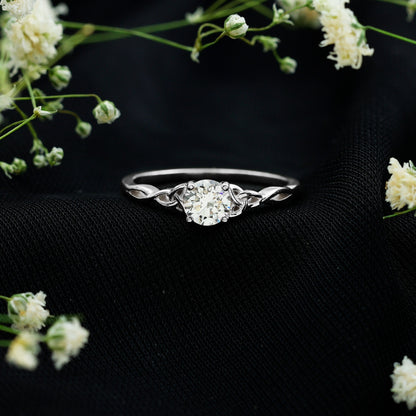 Solitaire Lab Grown Diamond Celtic Knot Promise Ring