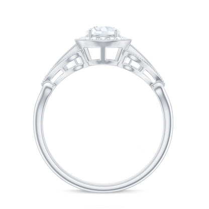 Vintage Inspired Engagement Ring with Lab Grown Diamond