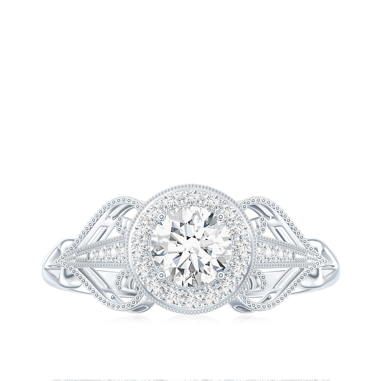 Vintage Inspired Engagement Ring with Lab Grown Diamond