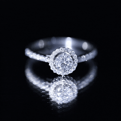 0.4 Carat Lab Grown Diamond Engagement Ring with Halo