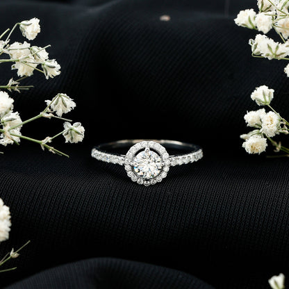 0.4 Carat Lab Grown Diamond Engagement Ring with Halo