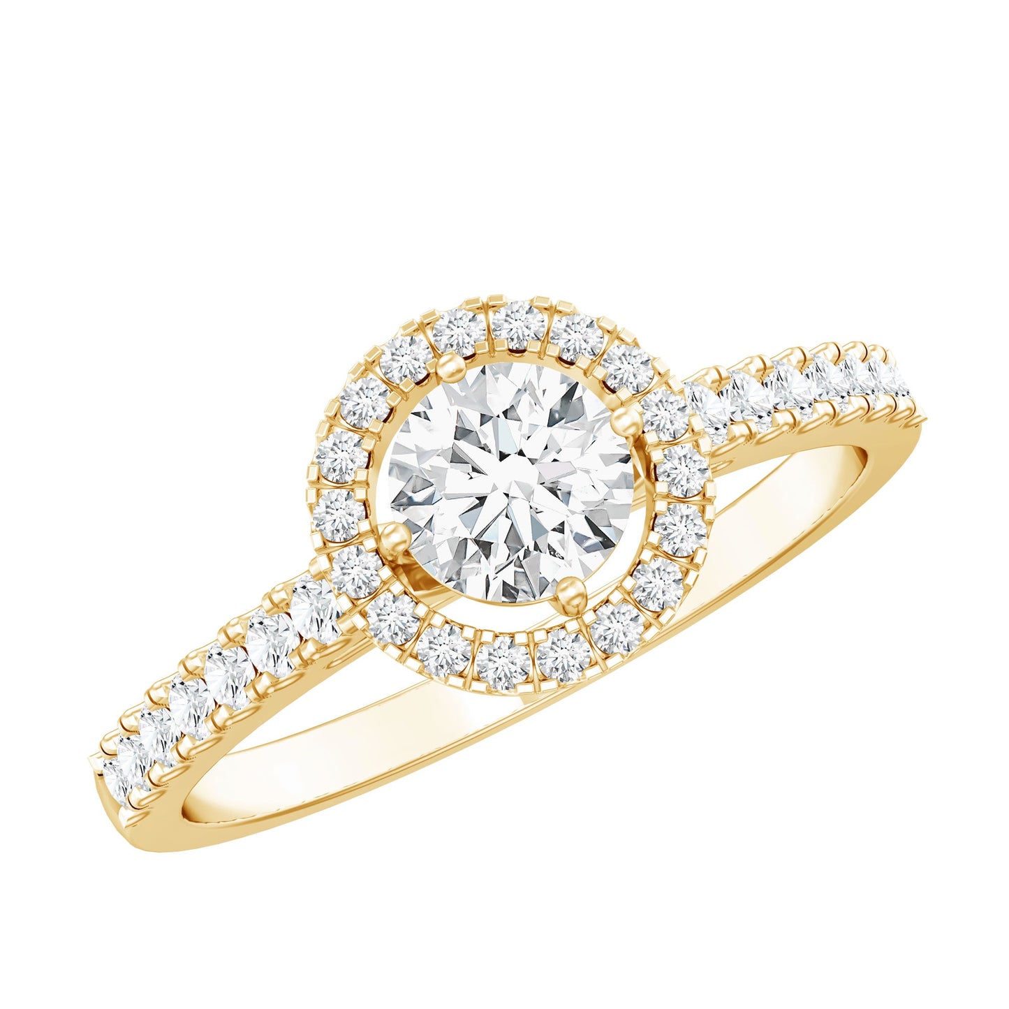 0.4 Carat Lab Grown Diamond Engagement Ring with Halo