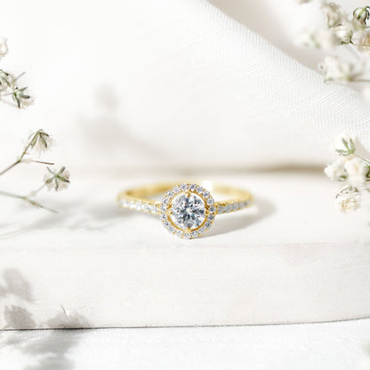 0.4 Carat Lab Grown Diamond Engagement Ring with Halo