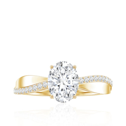 Classic Oval Shape Lab Grown Diamond Solitaire Engagement Ring