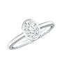 Bezel Set Oval Lab Grown Diamond Solitaire Ring