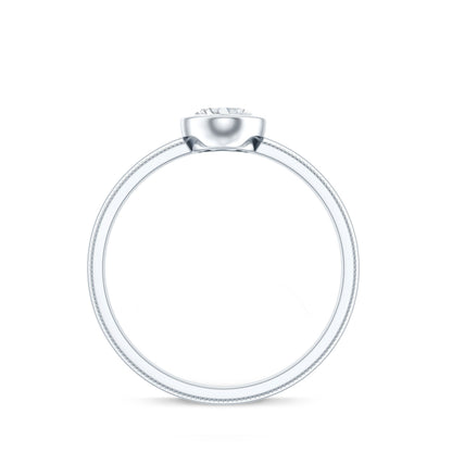 Bezel Set Oval Lab Grown Diamond Solitaire Ring