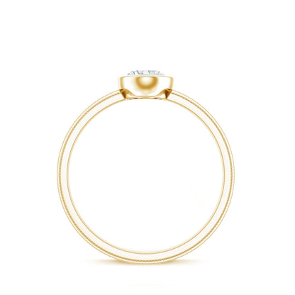 Bezel Set Oval Lab Grown Diamond Solitaire Ring