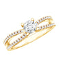 Solitaire Lab Grown Diamond Split Shank Engagement Ring