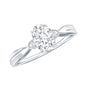 Oval Lab Grown Diamond Simple Solitaire Ring