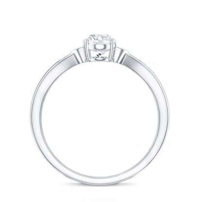 Oval Lab Grown Diamond Simple Solitaire Ring