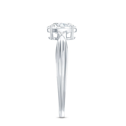 Oval Lab Grown Diamond Simple Solitaire Ring