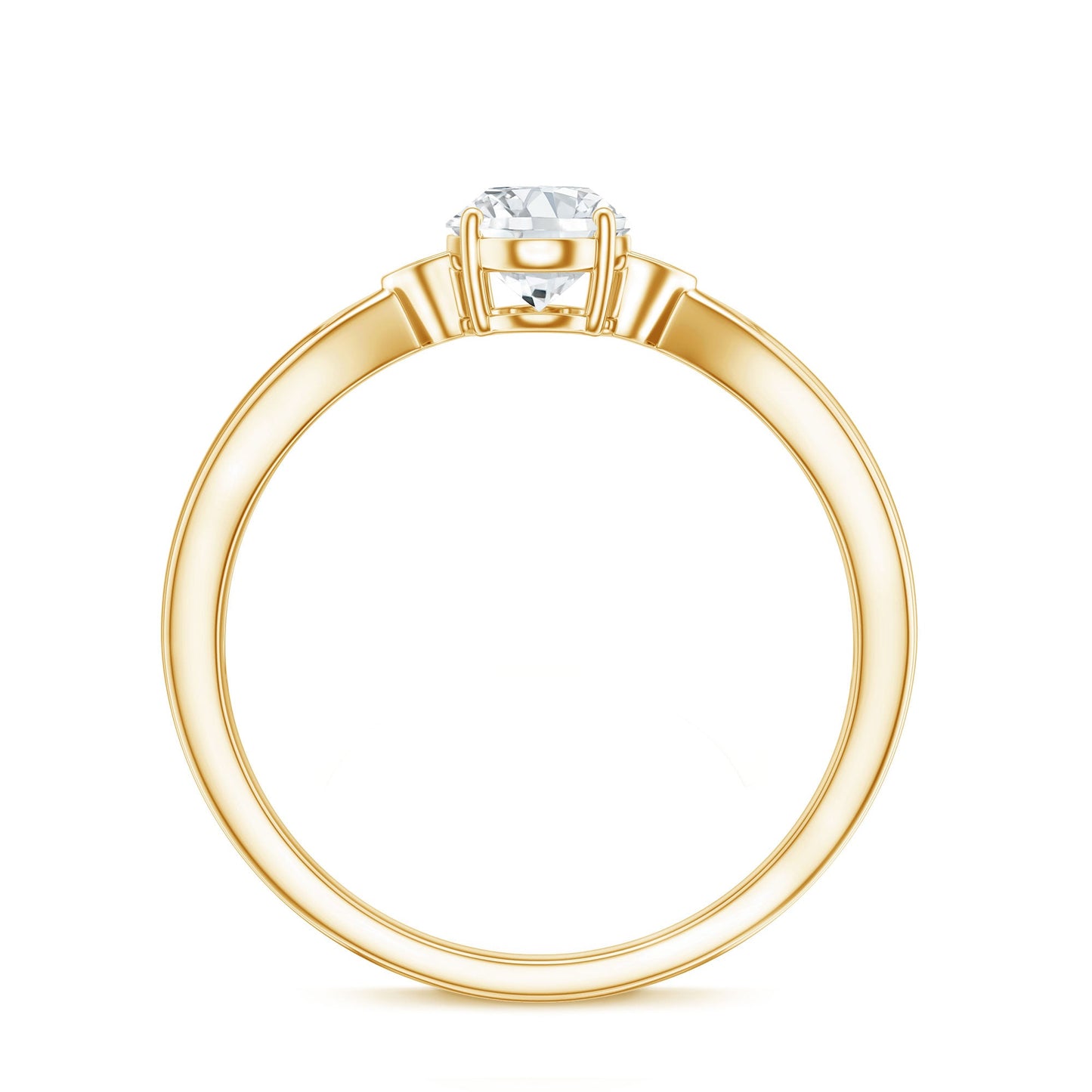 Oval Lab Grown Diamond Simple Solitaire Ring