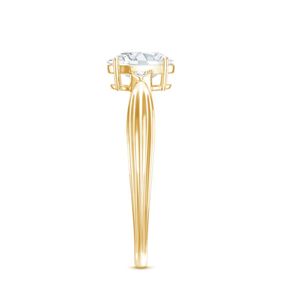 Oval Lab Grown Diamond Simple Solitaire Ring