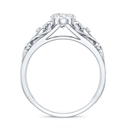Antique Style Lab Grown Diamond Solitaire Engagement Ring