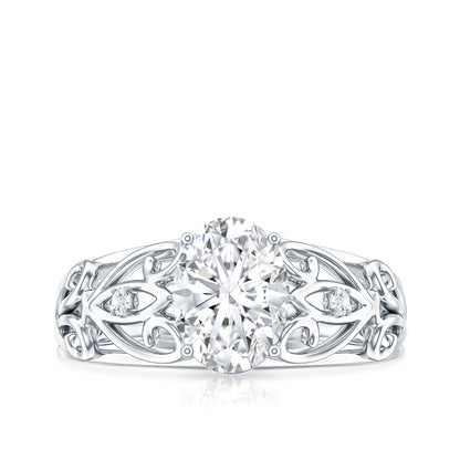 Antique Style Lab Grown Diamond Solitaire Engagement Ring